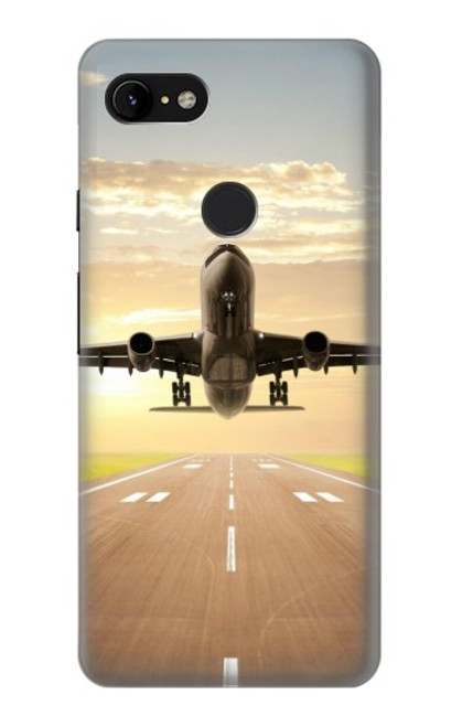 S3837 Airplane Take off Sunrise Case For Google Pixel 3 XL