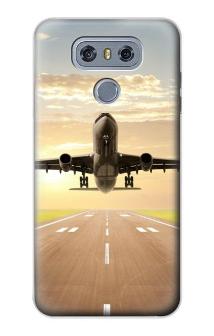 S3837 Airplane Take off Sunrise Case For LG G6