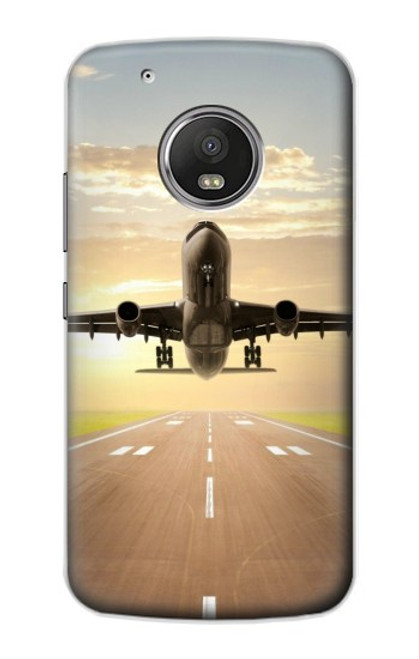 S3837 Airplane Take off Sunrise Case For Motorola Moto G5 Plus