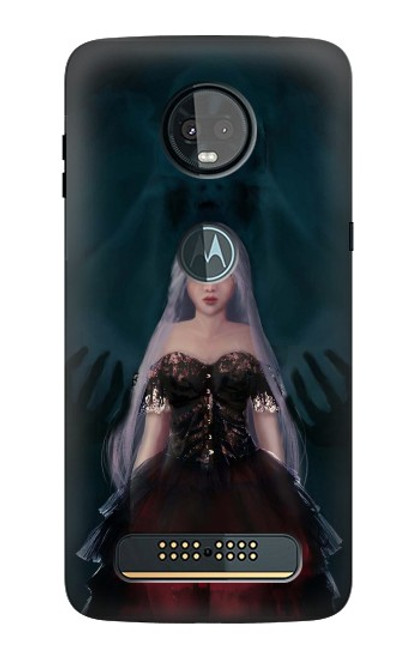 S3847 Lilith Devil Bride Gothic Girl Skull Grim Reaper Case For Motorola Moto Z3, Z3 Play
