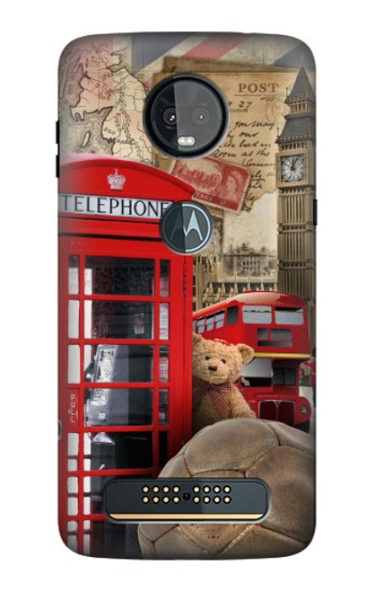 S3856 Vintage London British Case For Motorola Moto Z3, Z3 Play