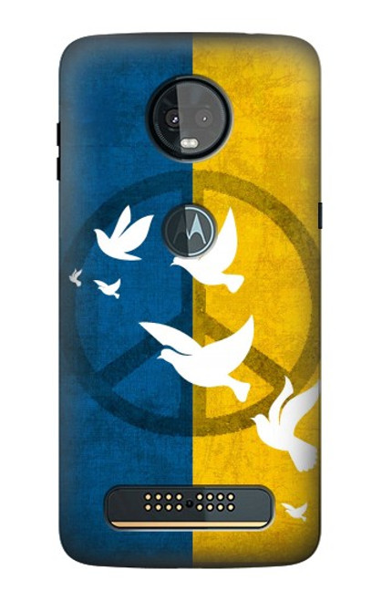 S3857 Peace Dove Ukraine Flag Case For Motorola Moto Z3, Z3 Play