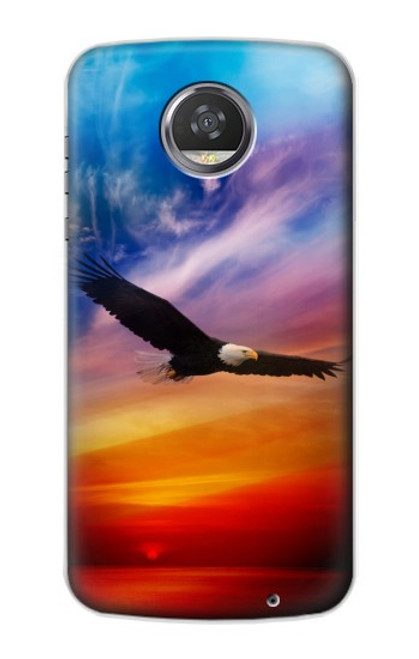 S3841 Bald Eagle Flying Colorful Sky Case For Motorola Moto Z2 Play, Z2 Force