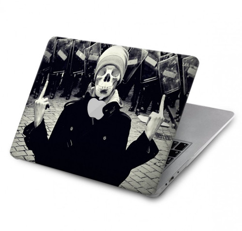 S1108 Skull Mask Man Protester Hard Case For MacBook Pro 14 M1,M2,M3 (2021,2023) - A2442, A2779, A2992, A2918