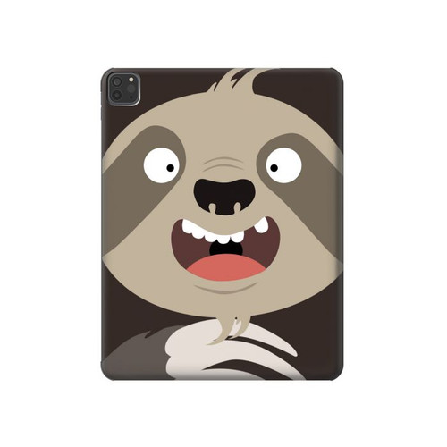 S3855 Sloth Face Cartoon Hard Case For iPad Pro 11 (2021,2020,2018, 3rd, 2nd, 1st)