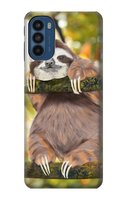 S3138 Cute Baby Sloth Paint Case For Motorola Moto G41