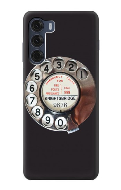 S0059 Retro Rotary Phone Dial On Case For Motorola Moto G200 5G