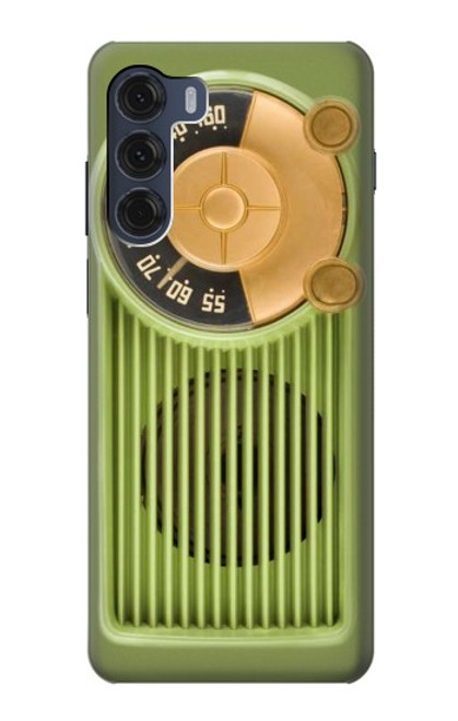 S2656 Vintage Bakelite Radio Green Case For Motorola Moto G200 5G
