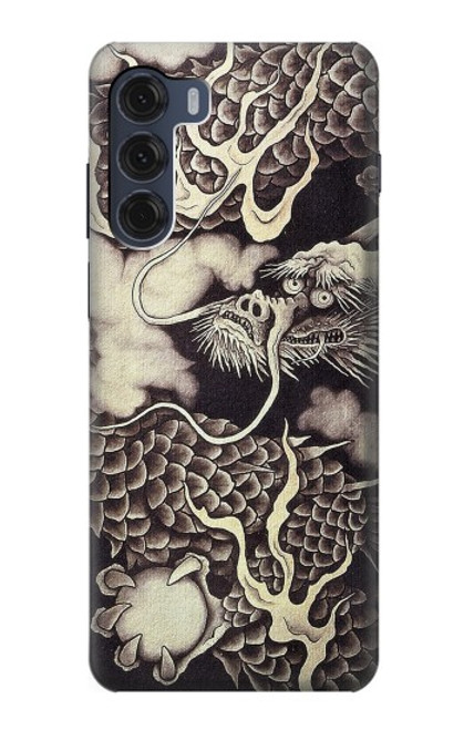 S2719 Japan Painting Dragon Case For Motorola Moto G200 5G