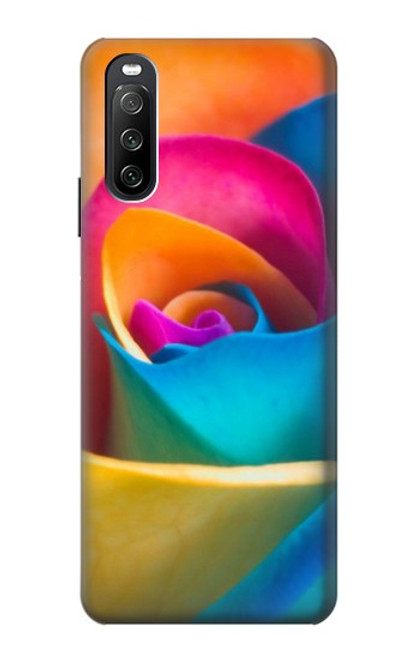 S1671 Rainbow Colorful Rose Case For Sony Xperia 10 III Lite