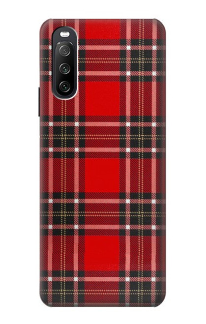 S2374 Tartan Red Pattern Case For Sony Xperia 10 III Lite