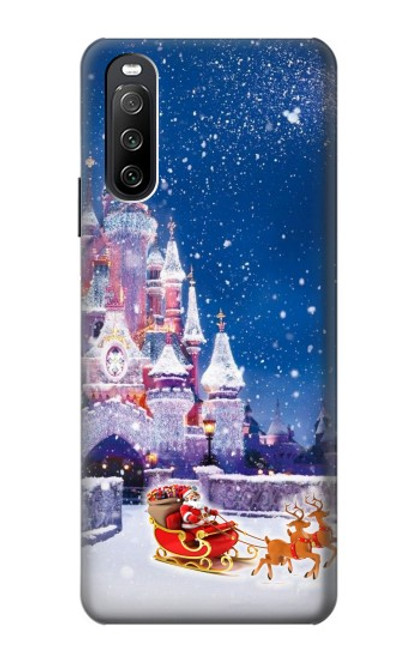 S3282 Santa Xmas Castle Case For Sony Xperia 10 III Lite