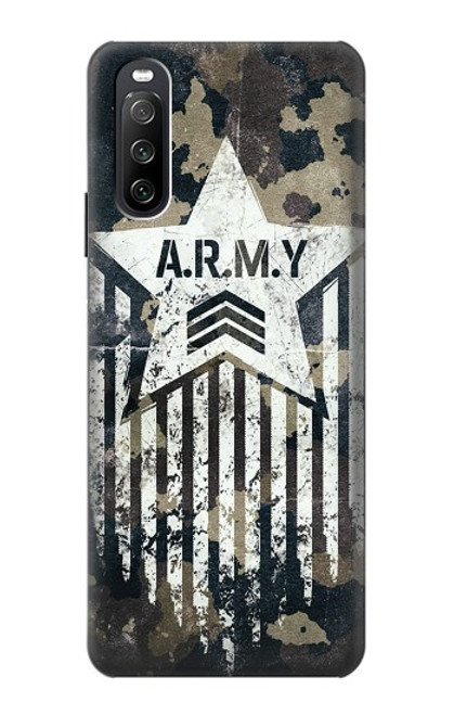 S3666 Army Camo Camouflage Case For Sony Xperia 10 III Lite