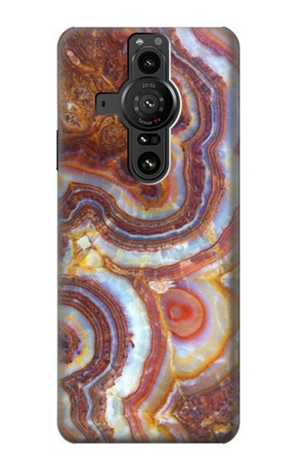 S3034 Colored Marble Texture Printed Case For Sony Xperia Pro-I