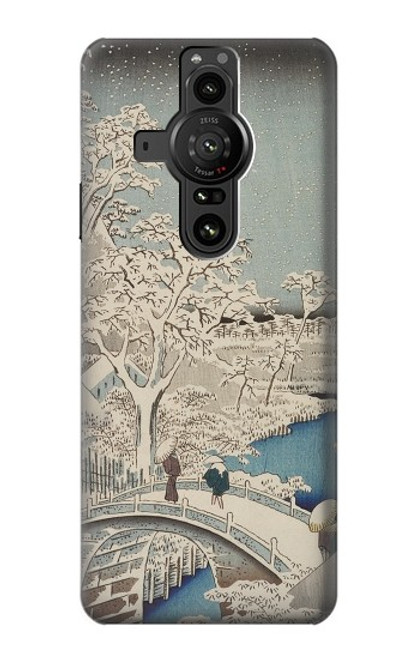 S3350 Utagawa Hiroshige Drum Bridge Yuhi Hill in Meguro Case For Sony Xperia Pro-I