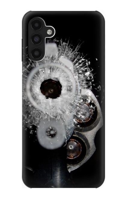 S2387 Gun Bullet Hole Glass Case For Samsung Galaxy A13 4G