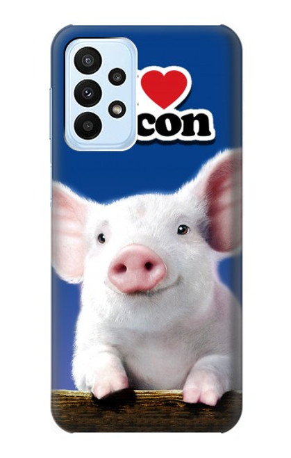 S0608 I Love Bacon Cute Baby Pig Case For Samsung Galaxy A23