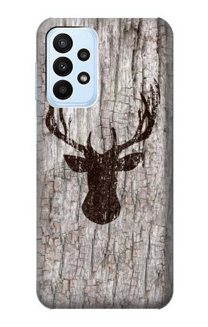 S2505 Reindeer Head Old Wood Texture Graphic Case For Samsung Galaxy A23