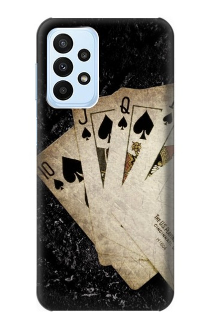 S3231 Vintage Royal Straight Flush Cards Case For Samsung Galaxy A23