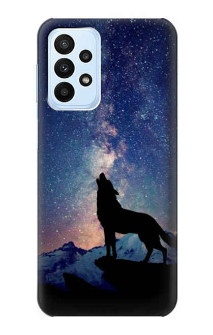 S3555 Wolf Howling Million Star Case For Samsung Galaxy A23