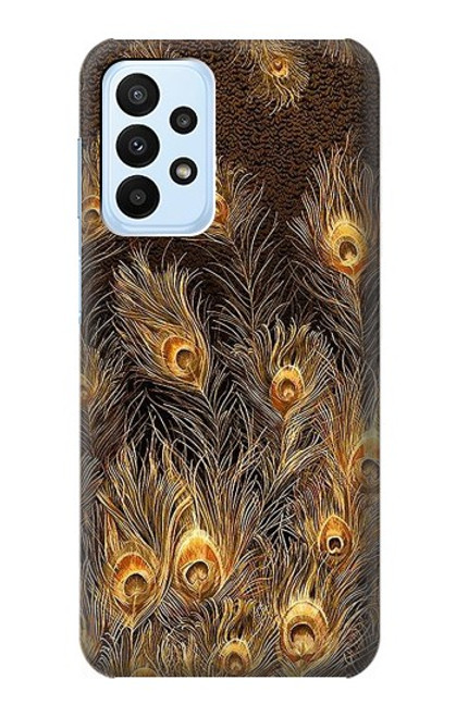 S3691 Gold Peacock Feather Case For Samsung Galaxy A23