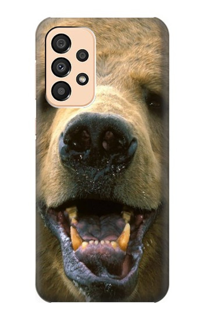 S0840 Grizzly Bear Face Case For Samsung Galaxy A33 5G