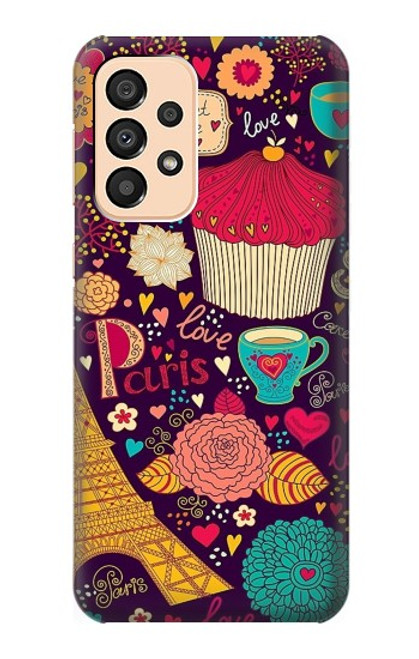 S2353 Paris Cartoon Vintage Pattern Case For Samsung Galaxy A33 5G