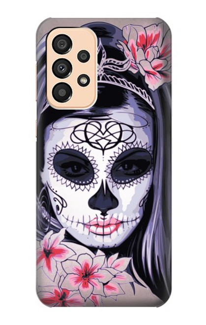 S3821 Sugar Skull Steam Punk Girl Gothic Case For Samsung Galaxy A33 5G