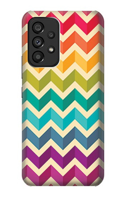 S2362 Rainbow Colorful Shavron Zig Zag Pattern Case For Samsung Galaxy A53 5G