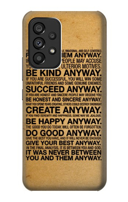 S2513 Mother Teresa Anyway Quotes Case For Samsung Galaxy A53 5G