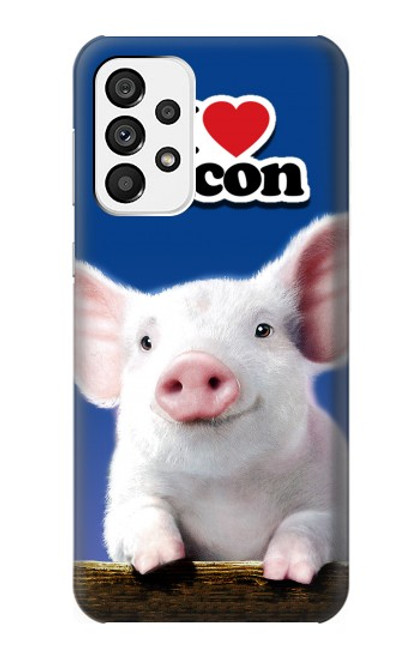 S0608 I Love Bacon Cute Baby Pig Case For Samsung Galaxy A73 5G