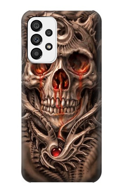 S1675 Skull Blood Tattoo Case For Samsung Galaxy A73 5G