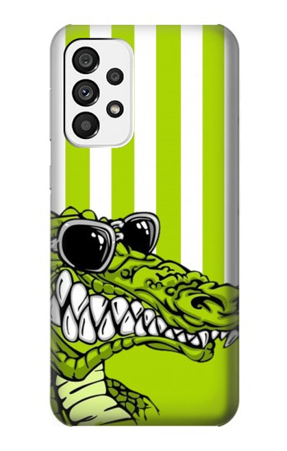 S2323 Funny Green Alligator Crocodile Case For Samsung Galaxy A73 5G