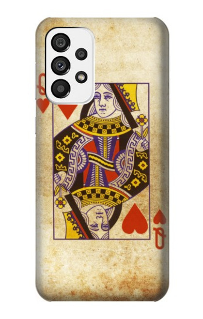 S2833 Poker Card Queen Hearts Case For Samsung Galaxy A73 5G