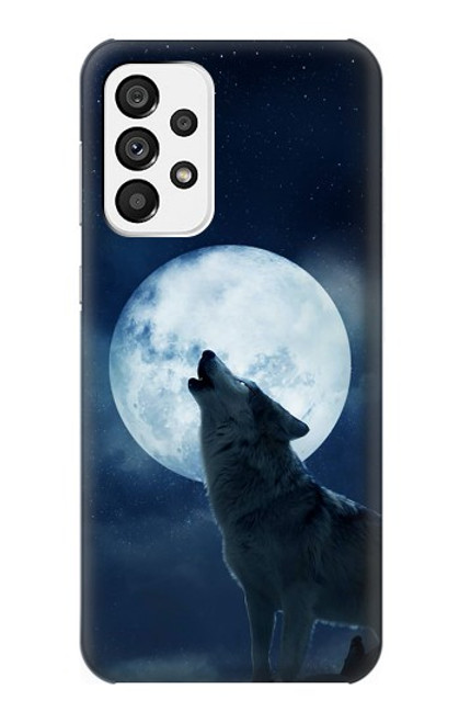 S3693 Grim White Wolf Full Moon Case For Samsung Galaxy A73 5G