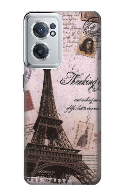 S2211 Paris Postcard Eiffel Tower Case For OnePlus Nord CE 2 5G