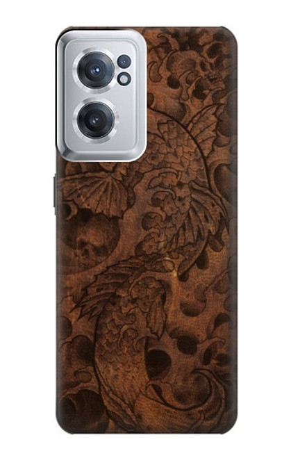 S3405 Fish Tattoo Leather Graphic Print Case For OnePlus Nord CE 2 5G