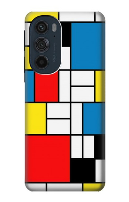 S3814 Piet Mondrian Line Art Composition Case For Motorola Edge 30 Pro