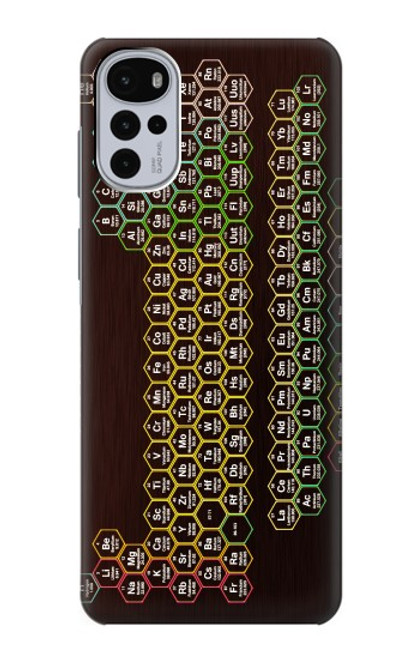 S3544 Neon Honeycomb Periodic Table Case For Motorola Moto G22