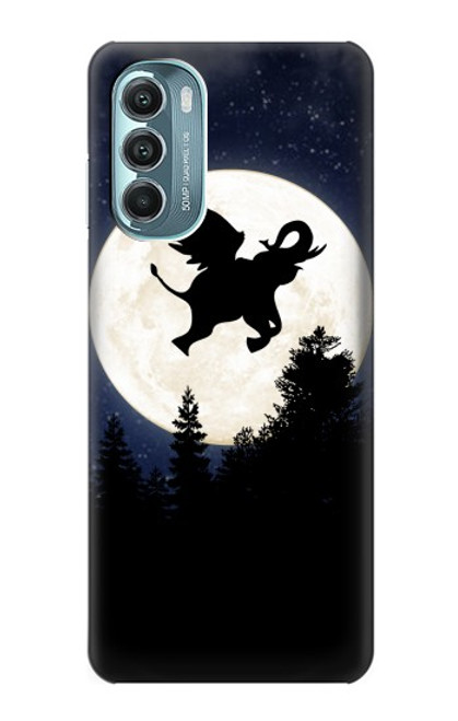 S3323 Flying Elephant Full Moon Night Case For Motorola Moto G Stylus 5G (2022)