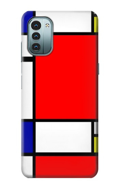 S0157 Composition Red Blue Yellow Case For Nokia G11, G21