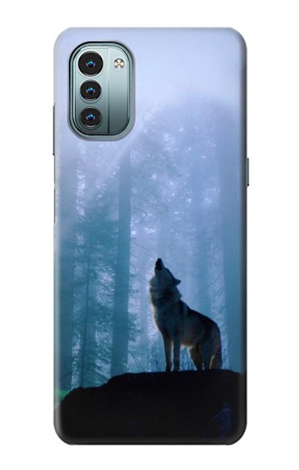 S0935 Wolf Howling in Forest Case For Nokia G11, G21