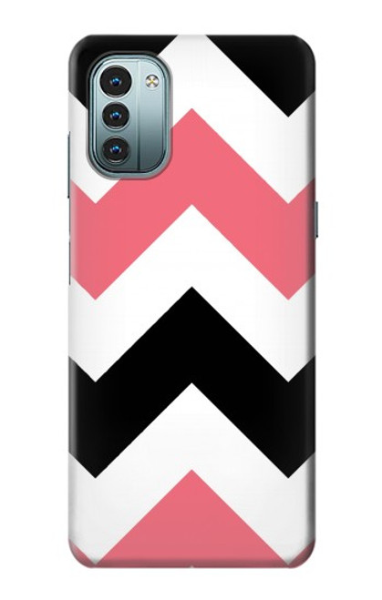 S1849 Pink Black Chevron Zigzag Case For Nokia G11, G21