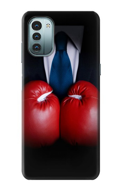 S2261 Businessman Black Suit With Boxing Gloves Case For Nokia G11, G21