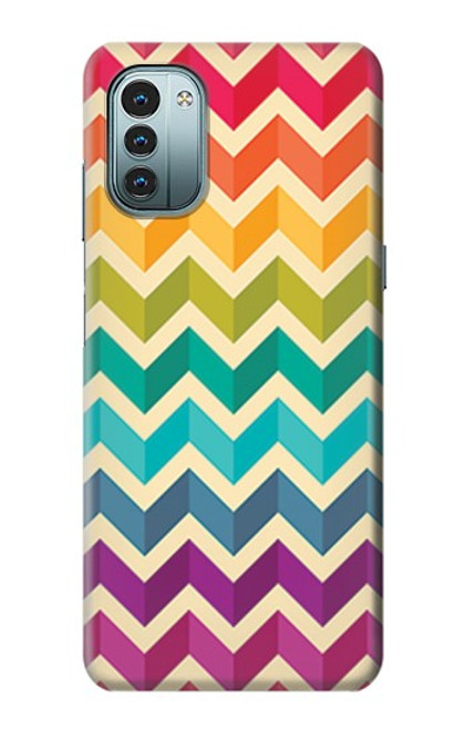 S2362 Rainbow Colorful Shavron Zig Zag Pattern Case For Nokia G11, G21