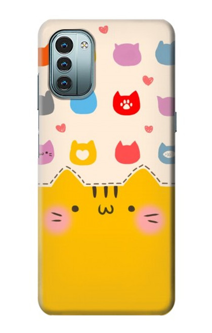 S2442 Cute Cat Cartoon Funny Case For Nokia G11, G21
