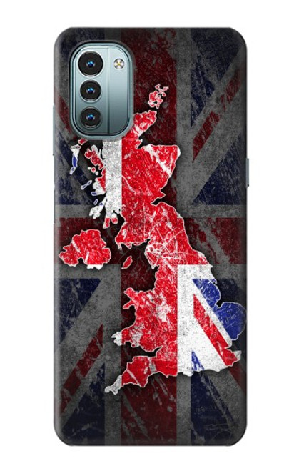 S2936 UK British Flag Map Case For Nokia G11, G21