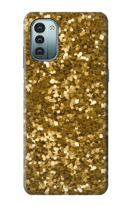 S3388 Gold Glitter Graphic Print Case For Nokia G11, G21