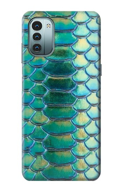 S3414 Green Snake Scale Graphic Print Case For Nokia G11, G21