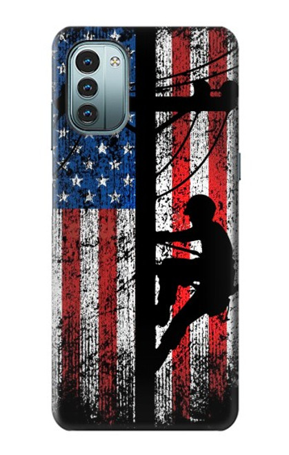 S3803 Electrician Lineman American Flag Case For Nokia G11, G21